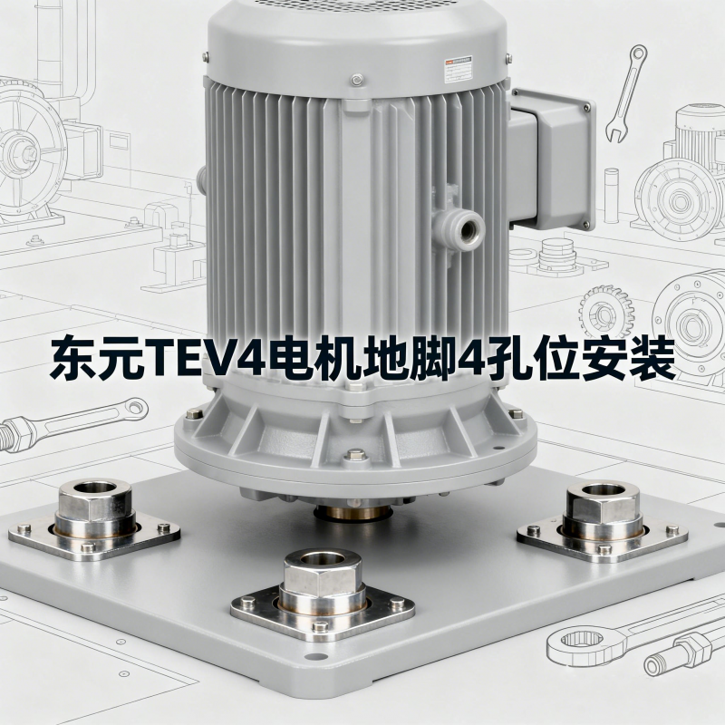 東元TEV4電機地腳4孔位安裝